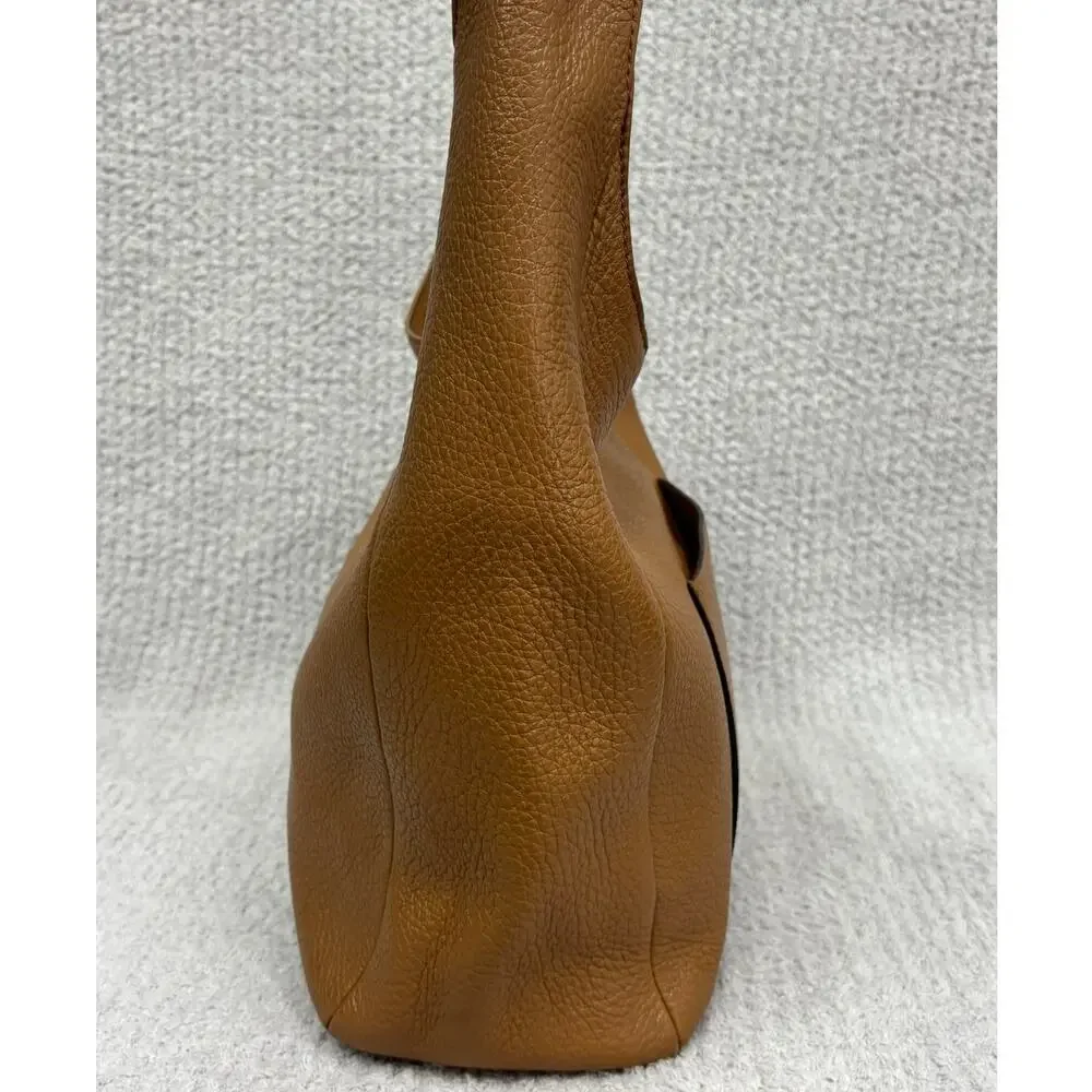 Michael Kors Brown Pebbled Leather Hobo Purse Shoulder Bag #76537